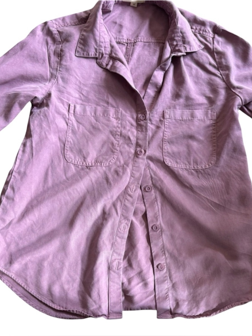 Cloth & Stone Pink Button Down Shirt Women’s Medium Lyocell Soft Casual Top